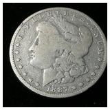 1887 O Morgan Silver Dollar $1