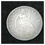 1853 Seated Half Dollar 50c A-R