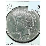 1922 Silver Peace Dollar $1