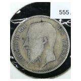 1886 Belgium Silver Franc
