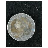 1896 England Six Pence Victoria