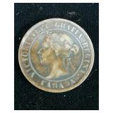 1899 One Cent 1c Victoria Del Gratia