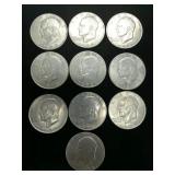 (10) 1972 Ike Dollars