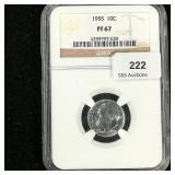 1955 Roosevelt Silver Dime 10c PF67 NGC