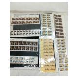 (4) Sleeves Stamps Partial Sheets Unused