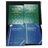 (4) Whitman Coin Collectors Books: Dimes, Halves..