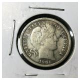 1906 D Barber Dime 10c
