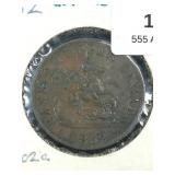 1852 Bank of Upper Canada Half Penny 1/2c