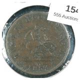 1852 Bank of Upper Canada Penny 1c