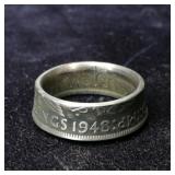 1948 Two Shilling Coin Turned Into a Size 10 Ring