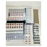(4) Sleeves Stamps Partial Sheets Unused