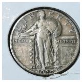1929 D Standing Quarter 25c