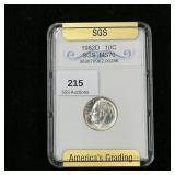 1962 D Roosevelt Dime Silver 10c MS70 SGS