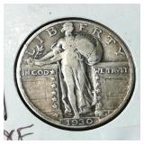 1930 Standing Quarter 25c