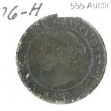 1876 H Canada Large Cent 1c