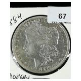 1884 Morgan Silver Dollar $1