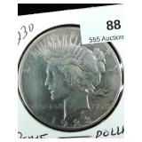 1923 D Silver Peace Dollar $1