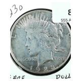 1923 D Silver Peace Dollar $1