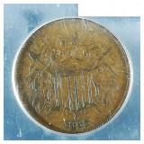 1865 Two Cent 2c EF45 ICG
