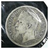 1866 France Two Francs 2c 90% Silver