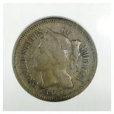 1869 Three Cent Nickel 3c F12 ANAC