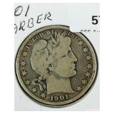 1901 Barber 50c Half Dollar