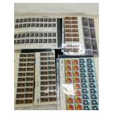 (4) Sleeves Stamps Partial Sheets Unused