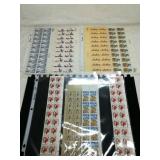 (4) Sleeves Stamps Partial Sheets Unused