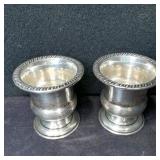Pair of Sterling Silver Diminutive Goblets 2.2 Oz