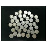 (40) Mixed Date Buffalo Nickels Unsorted