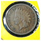 1908 Indian Head Penny 1c