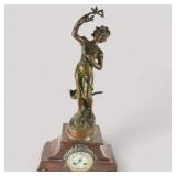 Bronze Statue Chant Du Rossignol Statue Clock