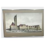 St Louis Union Station Colored Lithograph