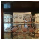 Pink Stemmed Depression Glassware