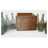 1955 Pevely Dairy Milk Crate & Various Bottles