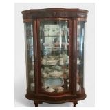 72" Curved Glass Curio Cabinet