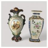(2) Porcelain Vases Nippon & Austrian