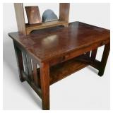 Library Table (And the Shelves and Contents Above)