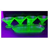 (5) Green Uranium Glass