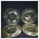 (4) Vaseline Glass Plates