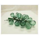 Blown Glass Grapes on Wire Vine