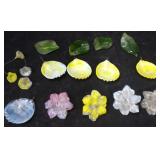 Variety of (15) Different Glass Flower / Shells