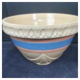 Yelloware Blue & Pink Stoneware Mixing Bowl