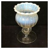 Fluted Scroll Beaded Panel Goblet