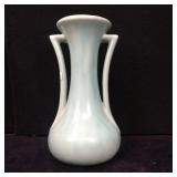 Aqua Green Art Deco Flower Vase Marked USA