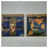 Sunkist Homer & Gold Stripe Hanging Box Ends