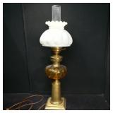 Amber Center Electrified Oil Lamp