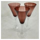 (3) Fluted Glasses