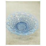 Lavender Lace Pie Crust Top Glass Dish
