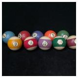 (10) Early Clay Billiards Balls
